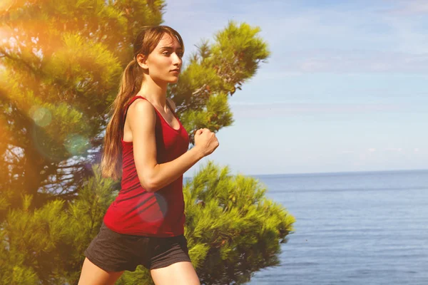 Running woman. — Stock Photo, Image