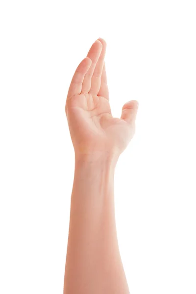 Raised up men hand sign Yes votes — Stock Photo, Image