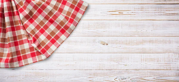 Towel Tablecloth Napkin Rough Fabric Texture Creased Folds Wooden Desk — Stock Photo, Image