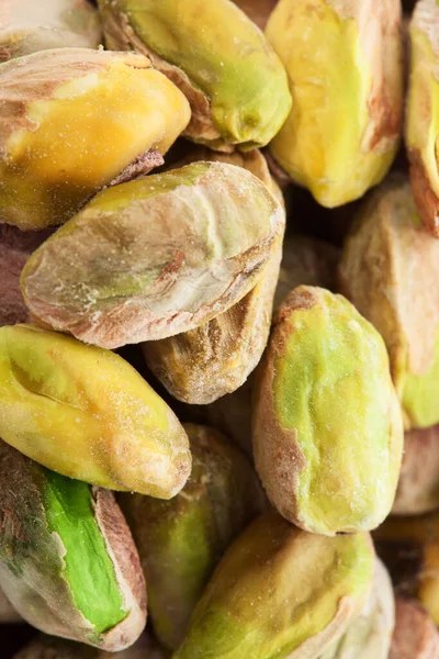 Pistachio Nuts Many Pistachios Background Texture Top View Closeup — Stock Photo, Image