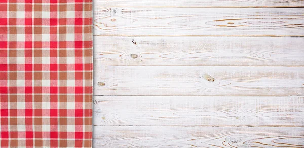 Towel Tablecloth Napkin Rough Fabric Texture Creased Folds Wooden Desk — Stock Photo, Image