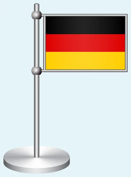 Almanya bayrağı ile metal stand Stok Vektör