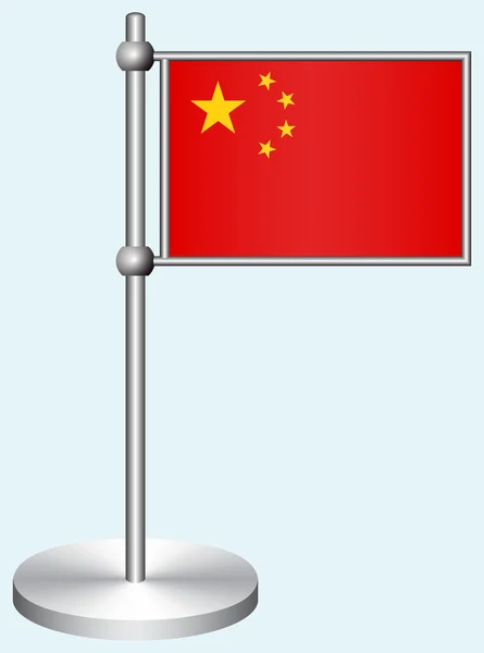 Çin bayrağı ile metal stand