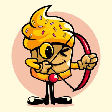  Cupcake character vector mascot illustration