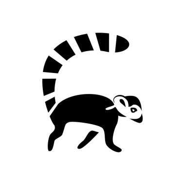 Leemur animal vector silhouette illustration