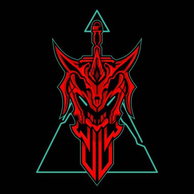 Unique fantasy sword vector illustration