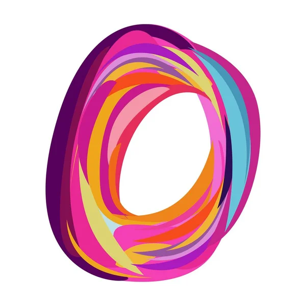 Colorful abstract lettering o vector illustration