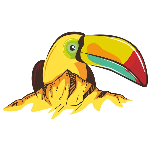 Beautiful and unique toucan bird vector illustration