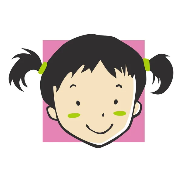 Little  girl character vector illustration