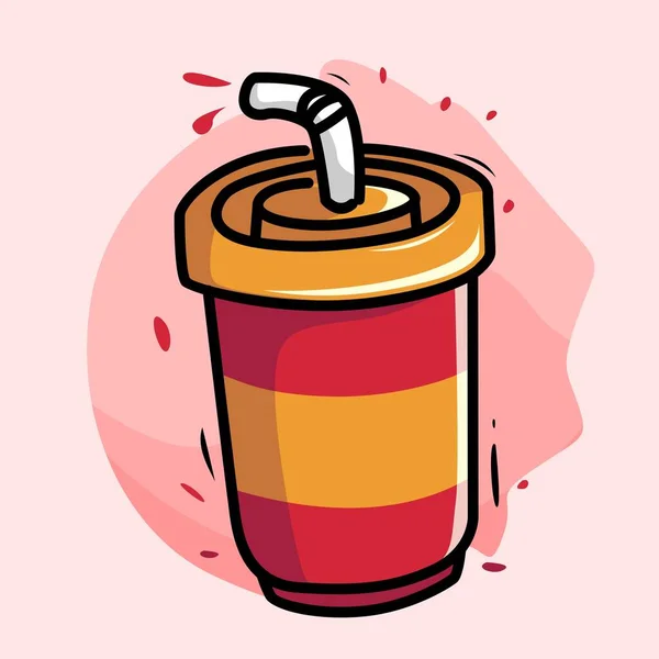 Cold cola drink vector illustration