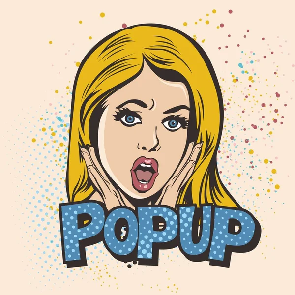 Retro pop art style vector illustration