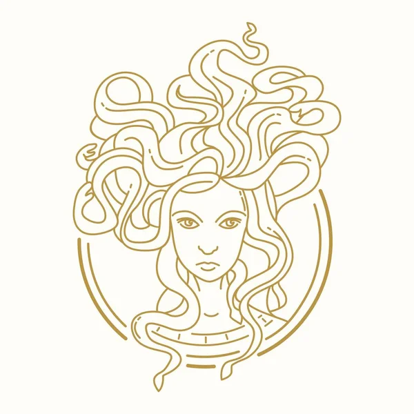 Medusa girl vector icon illustration