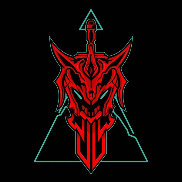 Unique fantasy sword vector illustration