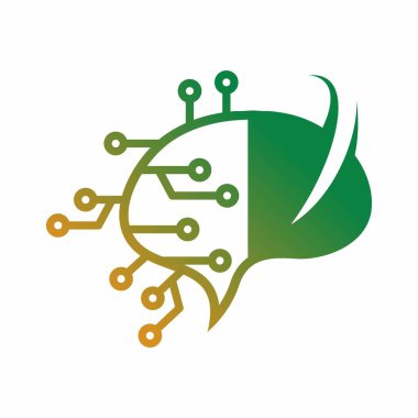 Circuit icon vector illustration in the human mind