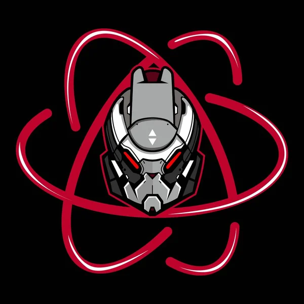 Robot head vector logo illustration