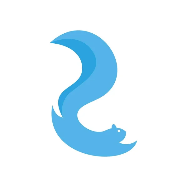Simple squirrel vector logo icon