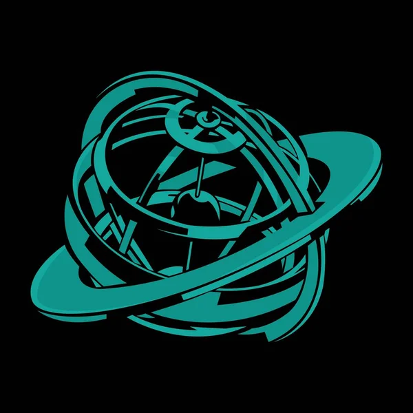 Unique and elegant black blue globe vector