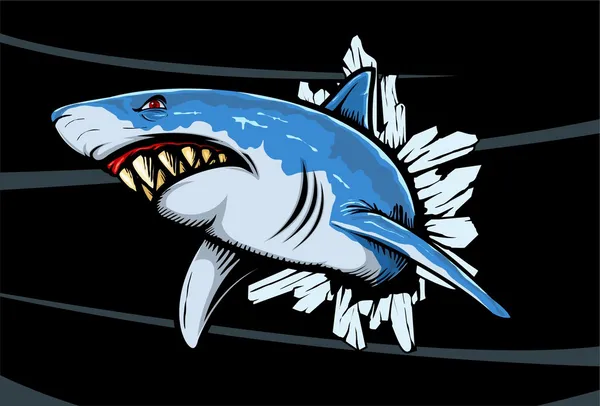 Shark rage — Stock Vector