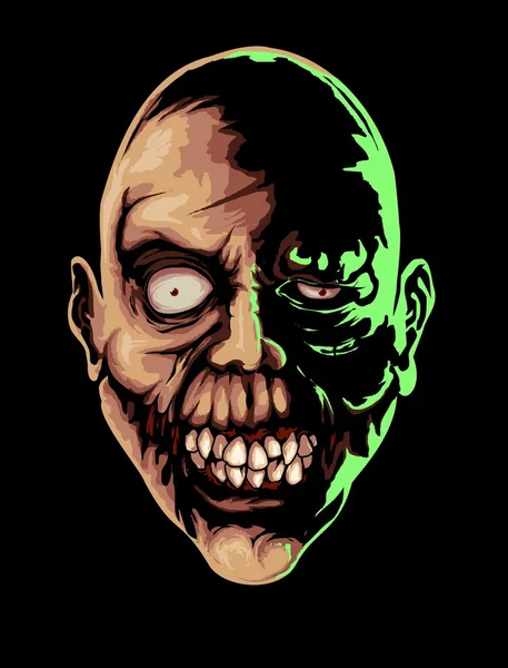 Zombi boca ancha — Vector de stock