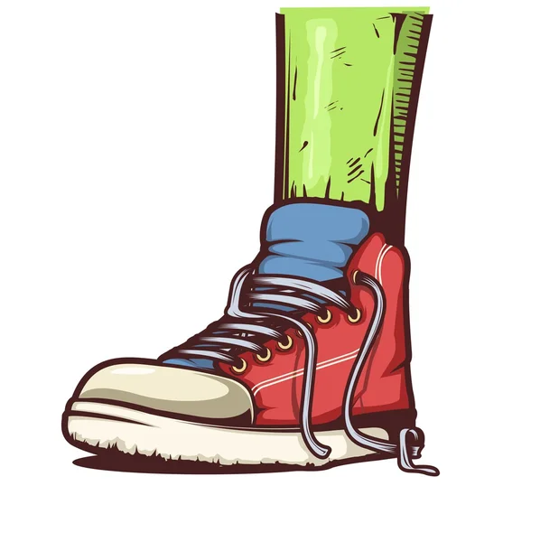 Zombie Sneakers — Stock Vector