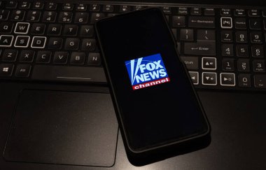 fox news channel logo on mobile phone  , Sydney Australia July 30 2022