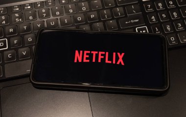 netflix logo on mobile phone  , Sydney Australia July 30 2022