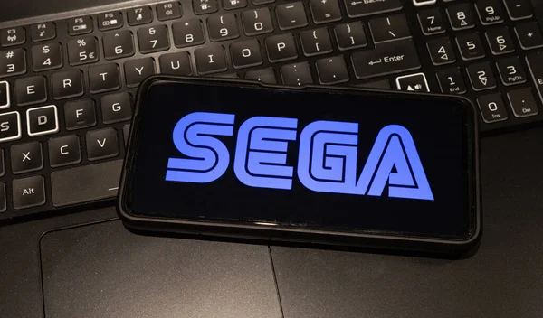 Sega Logo Mobile Phone Sydney Australia July 2022 Imagen de archivo