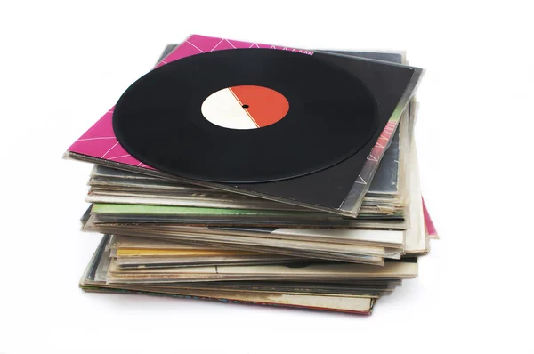Vinyl stack Stockbild
