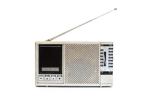 Aluminum antique radio — Stock Photo, Image