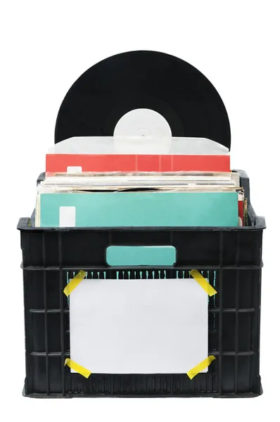 Vinyl Lps Box — Stock Photo, Image