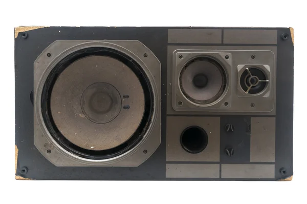 Damaged retro speaker — Stock Photo, Image