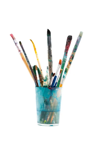 Brushes used in crystal glass — Stock Photo, Image