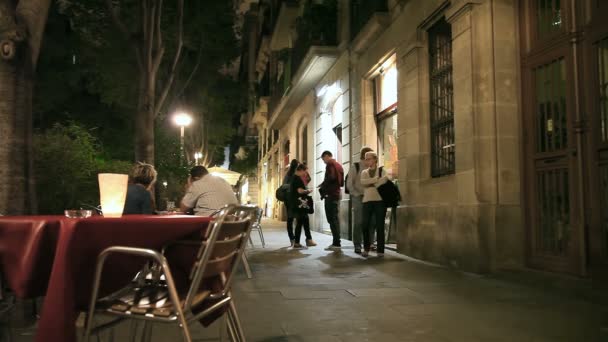 City life. Barcelona. Spain. — Stok video