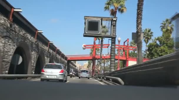 Overpass in Barcelona — Stock Video