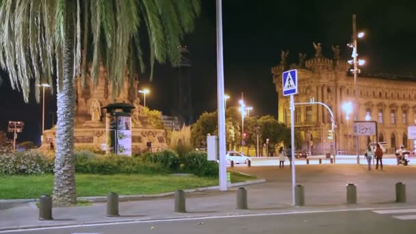 Alguma rua em Barcelona — Vídeo de Stock