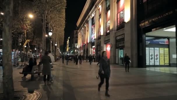法国巴黎的繁华街道 — 图库视频影像