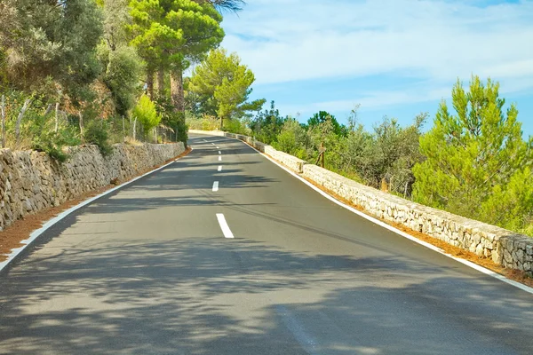 Parte da estrada serpentina em Palma de Maiorca Fotografia De Stock