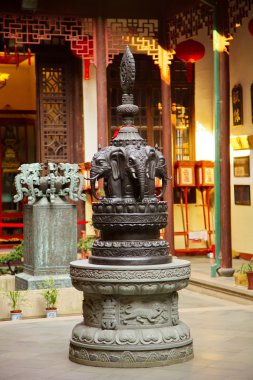 Filler tapınakta shanghai Yeşim Buda heykeli