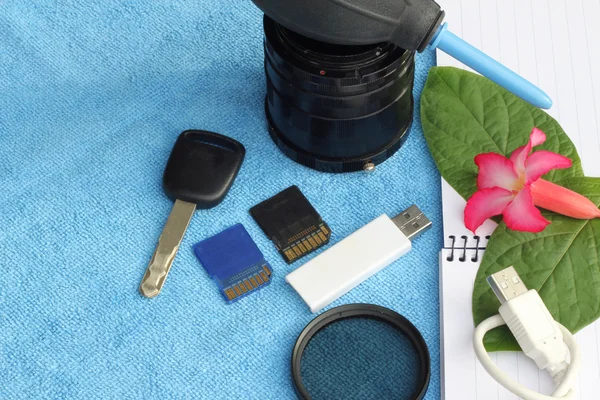 Zubehör für Reisende und Fotografen — Stockfoto