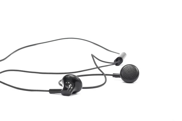 Earphones on a white background — Stock Photo, Image