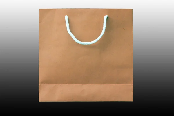 Recyclebaar papier bag geïsoleerd op achtergrond — Stockfoto