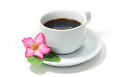 Beyaz arka plan üzerinde izole. Kahve Kupası