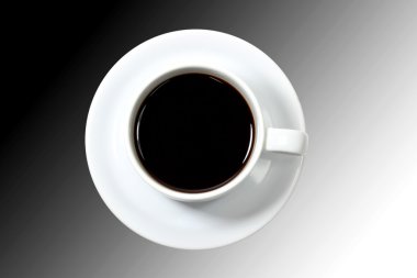 Beyaz arka plan üzerinde izole. Kahve Kupası
