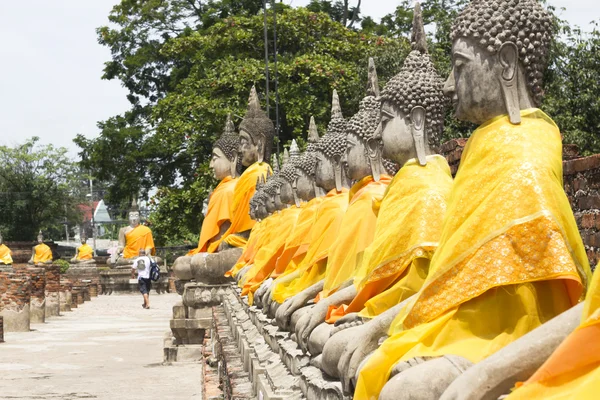 Estatuas de Buda en Ayutthaya, Tailandia Lugares públicos —  Fotos de Stock