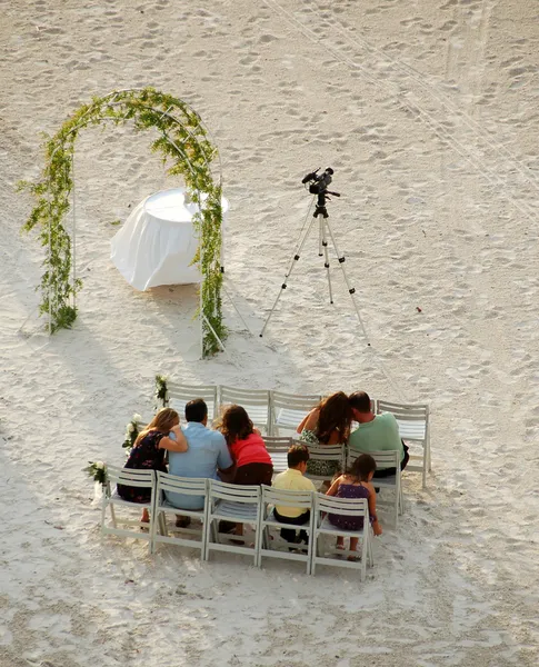 Preparations for an outdoor beach wedding — Stock Photo, Image
