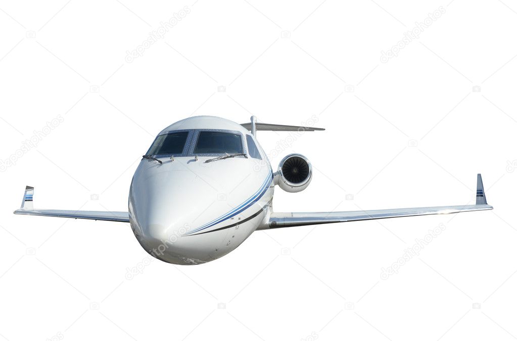 Business jet isolated on white