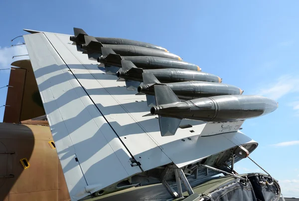 Air fighter wing with armament — Stock Photo, Image