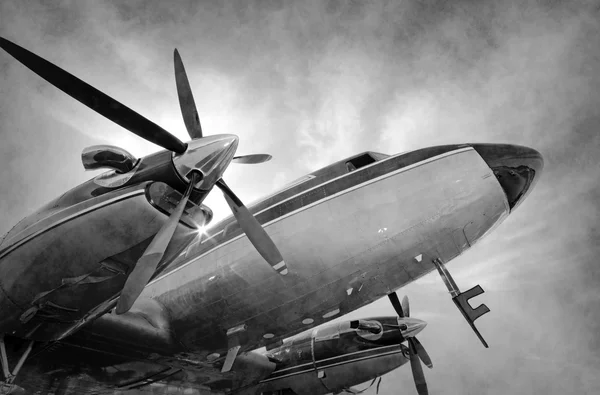 Retro pervaneli uçak — Stok fotoğraf
