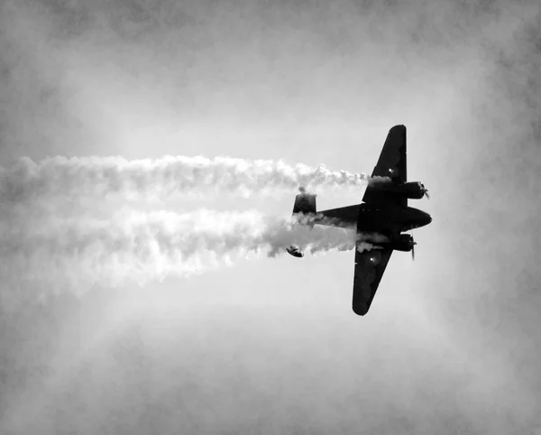 Old airplane in flight — Stock Photo, Image