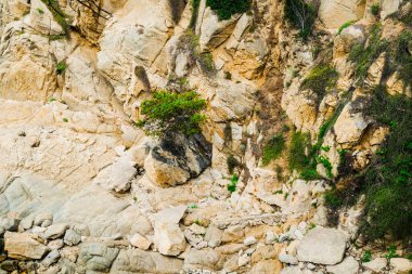 Lloret de Mar 'daki dik dağ uçurumu, Costa Brava, İspanya